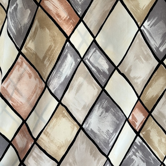 Vintage Michelle fíchele geometric print blouse - Picture 4 of 6